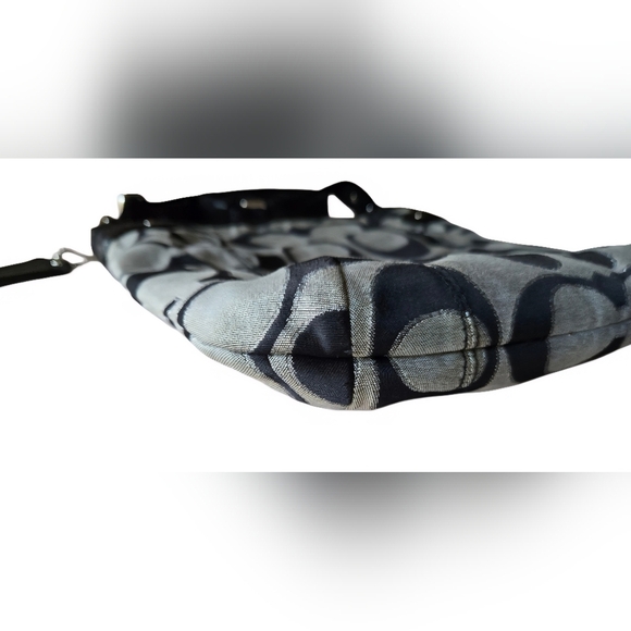 Coach Black and Gray Signature Medium Crossbody Bag - Picture 3 of 10